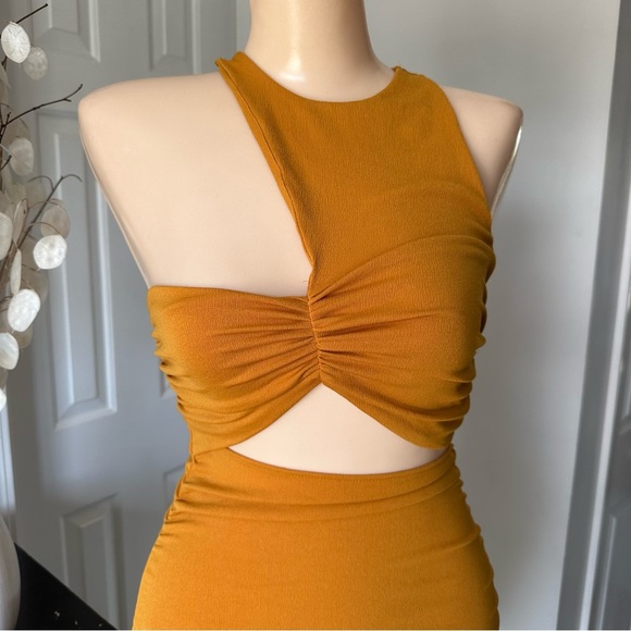ZARA ONE SHOULDER CUT OUT MINI DRESS - Picture 7 of 13